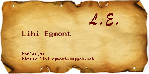 Lihi Egmont névjegykártya
